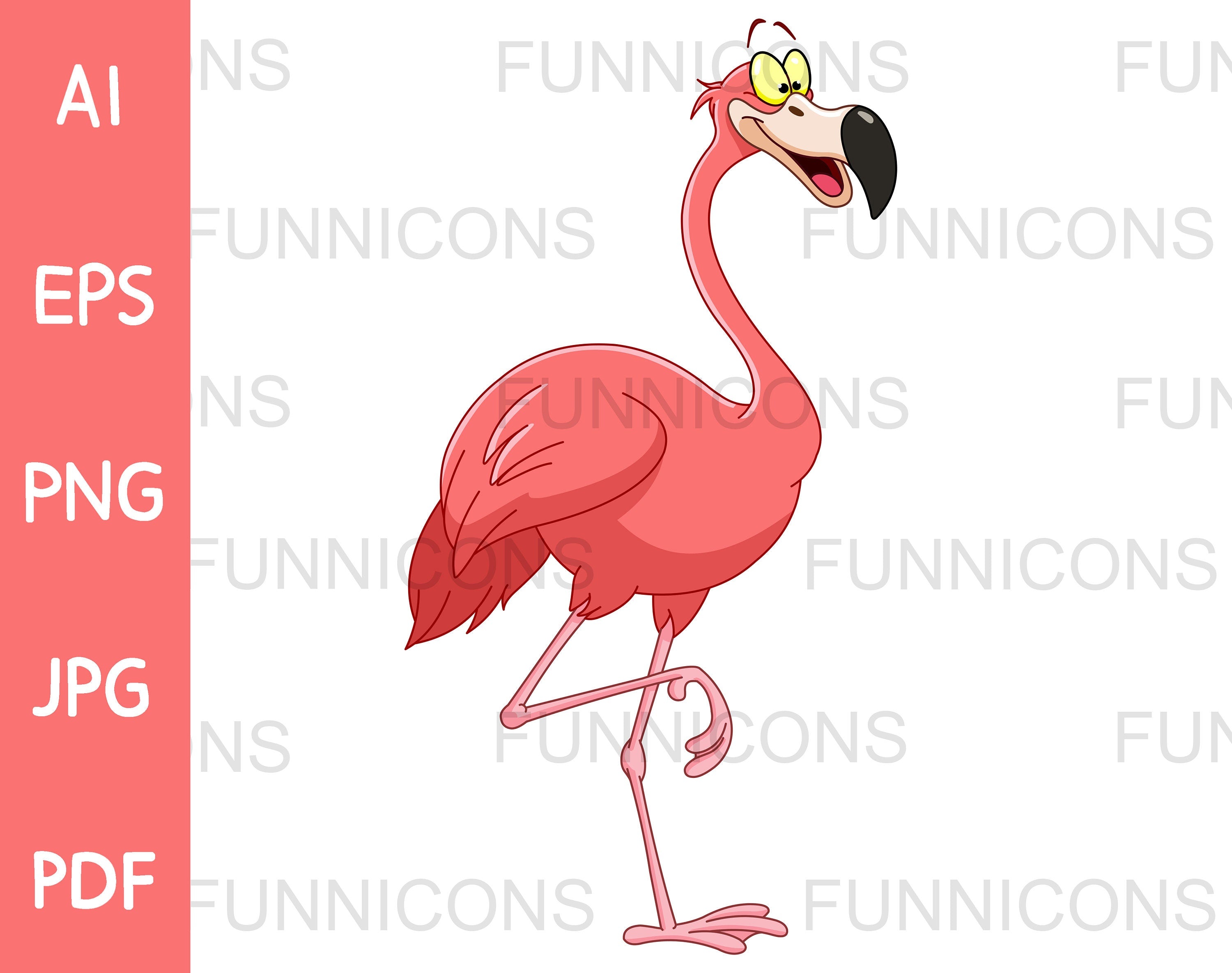cartoon flamingo clip art