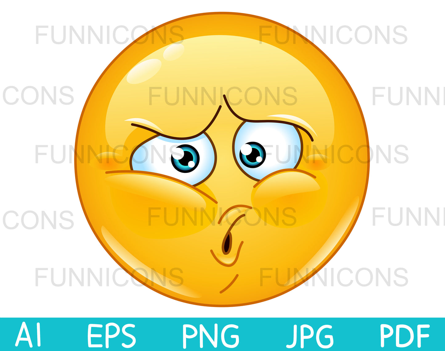 Emoji with Ouch or Hurt Expression