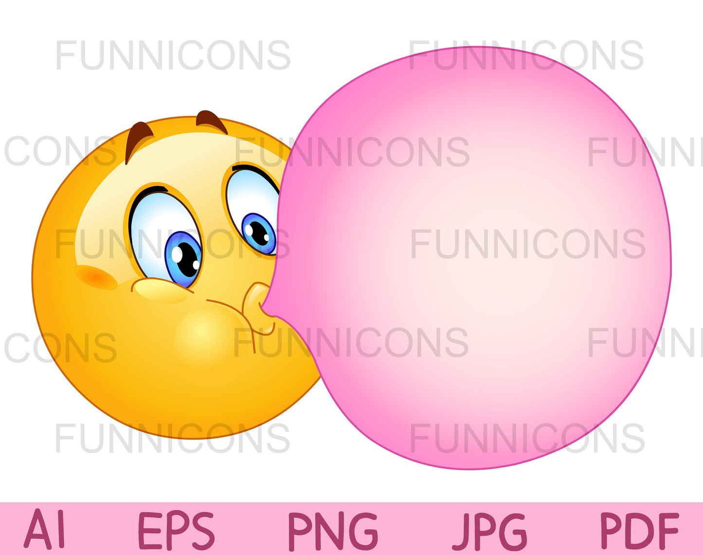 Emoji Blowing a Bubble Gum