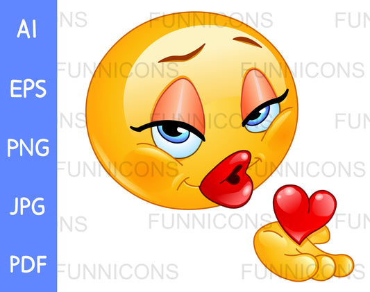 Female Emoji Blowing a Kiss