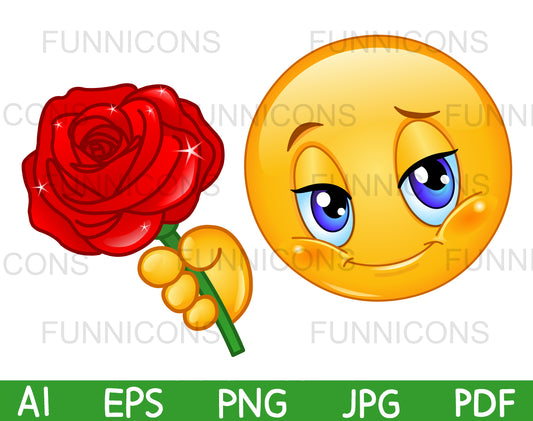 Emoji Giving a Red Rose