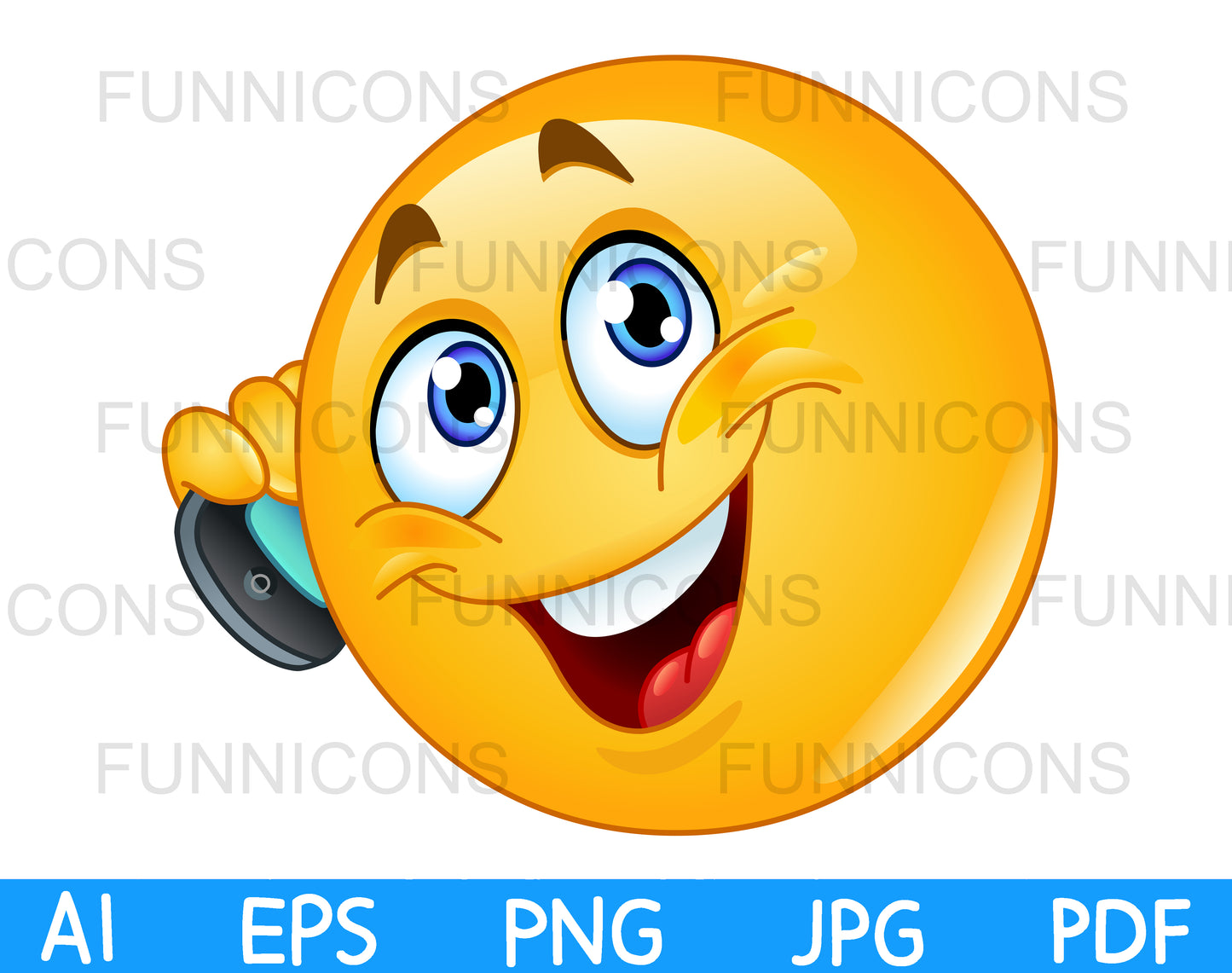 Emoji Talking on a Cell Phone