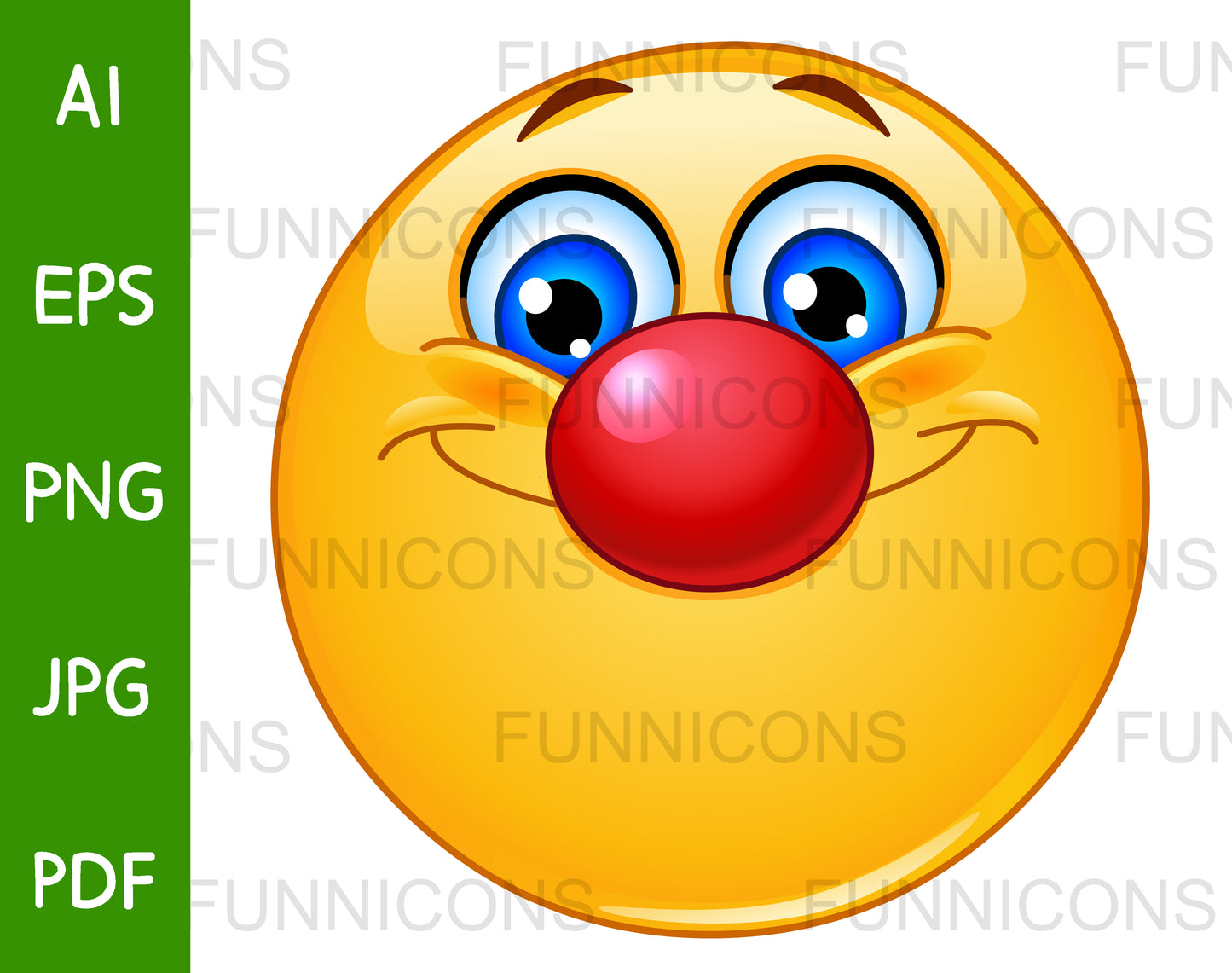 Smiling Emoji with a Red Clown Nose
