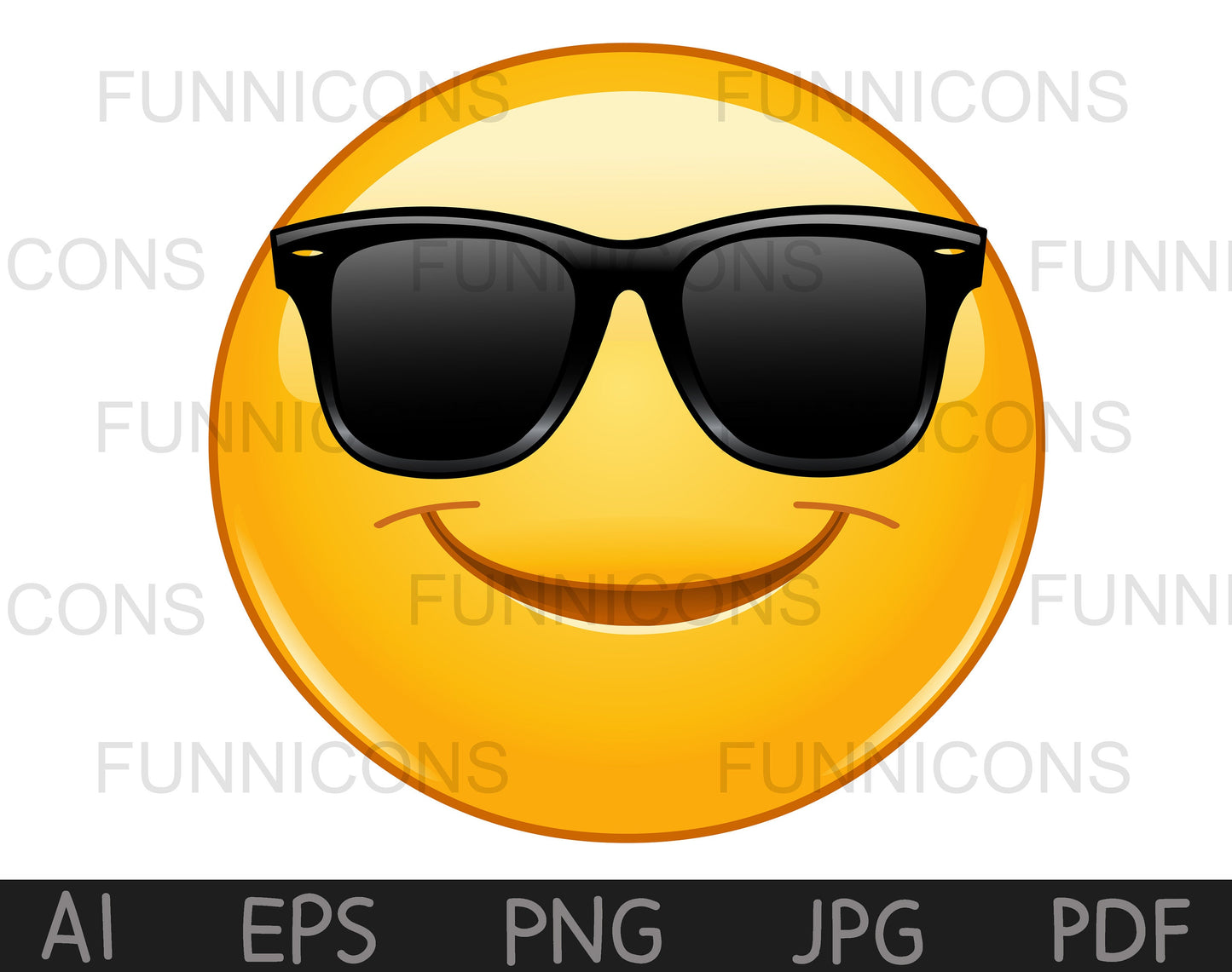 Smiling emoji with sunglasses