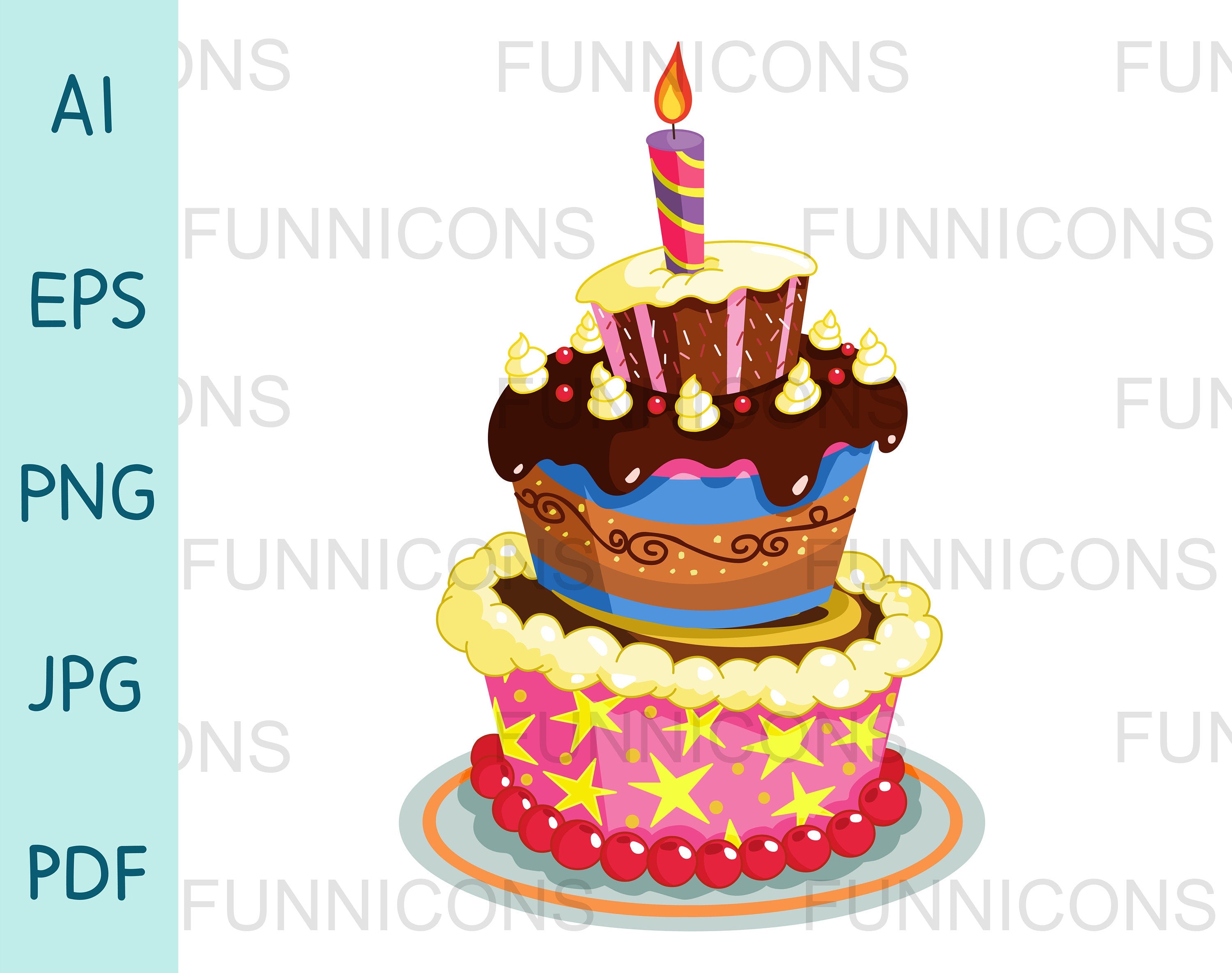 Elegant birthday cakes with candles Stock Photos - Page 1 : Masterfile
