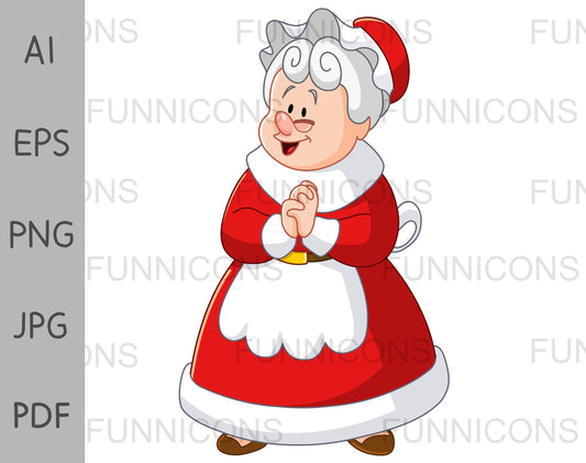Mrs. Claus Clasping Her Hands Together
