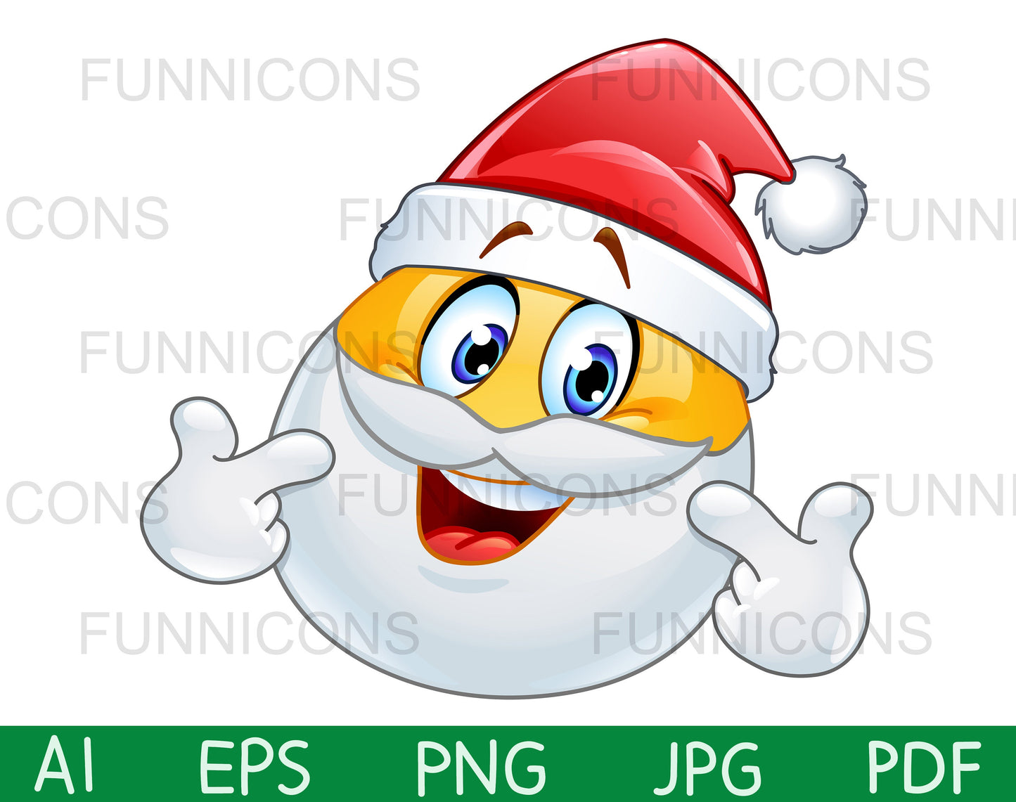 Santa Claus Emoji Pointing at himself with Both Hands, Pick me