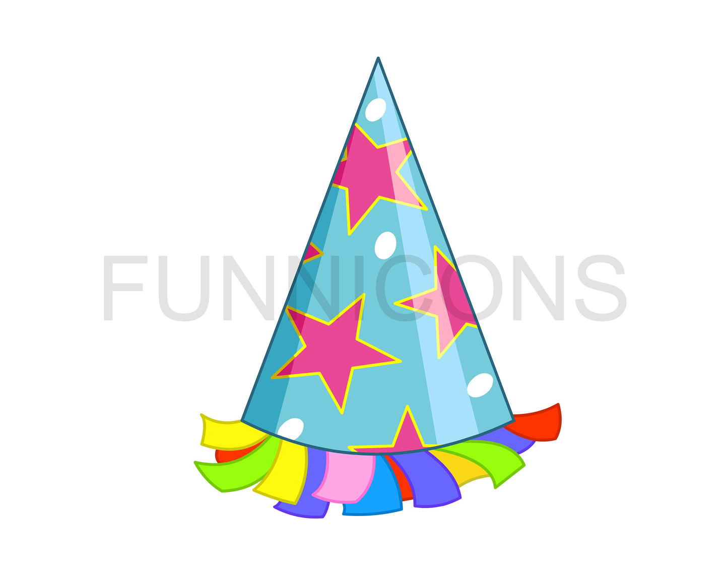 Colorful Party Hats Set, Birthday, Holiday, Celebration and New Year Caps