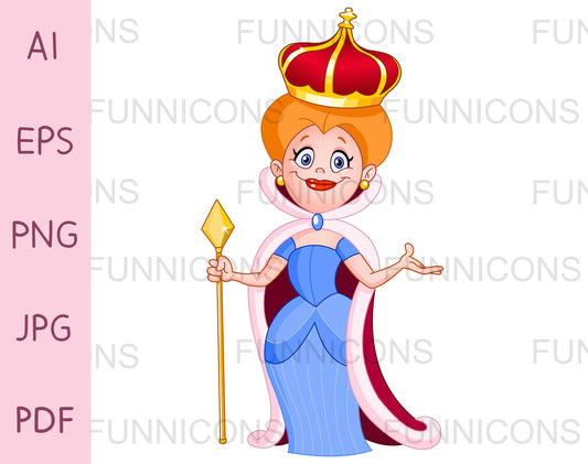 Smiling Queen with a Scepter