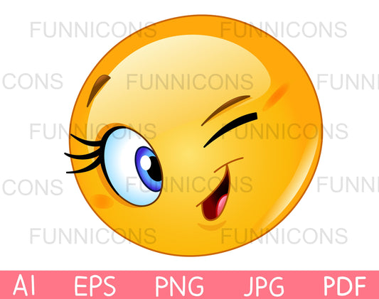 Flirting Female Emoji Winking