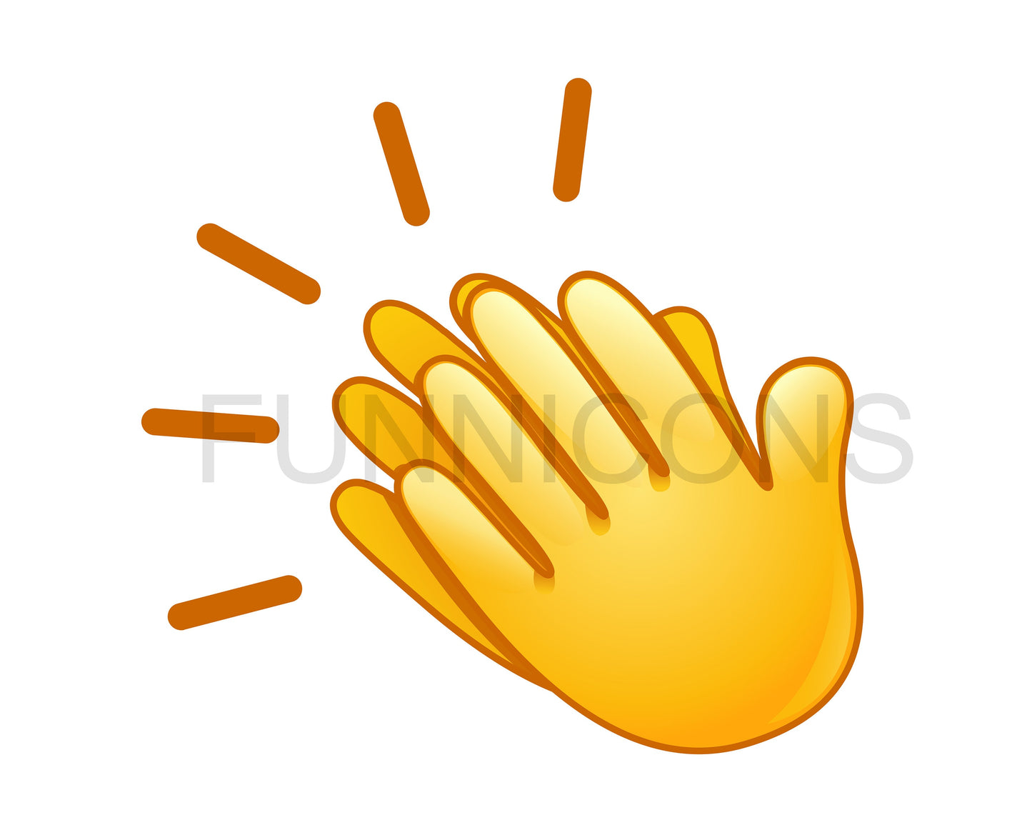 Clapping hands sign emoji set of various skin tones
