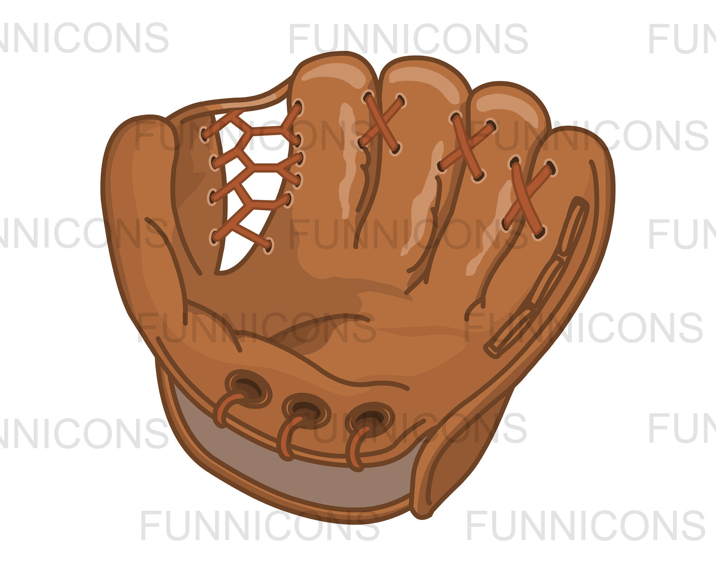 Baseball Elements Set, Ball, Bat, Cap Hat and Glove Mitt