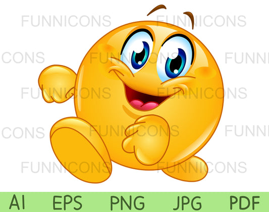 Happy Emoji Walking