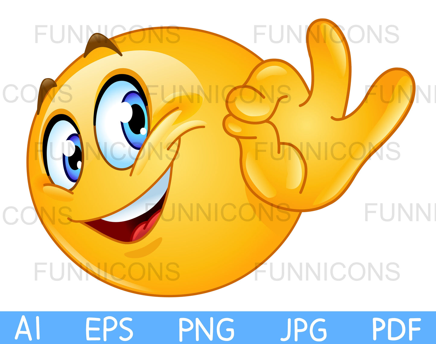 Happy Emoji Showing OK Sign Gesture with his Fingers