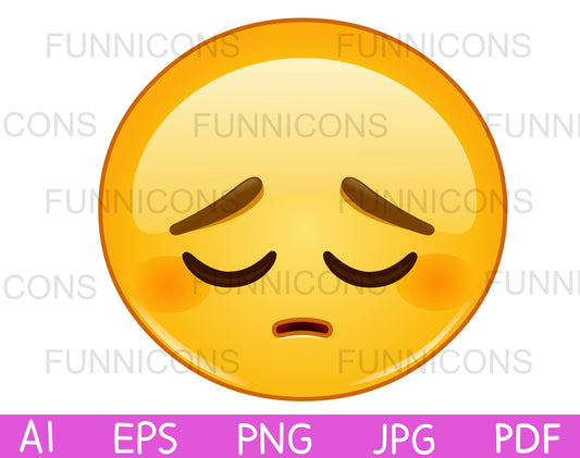 Sad and Pensive Face Emoji