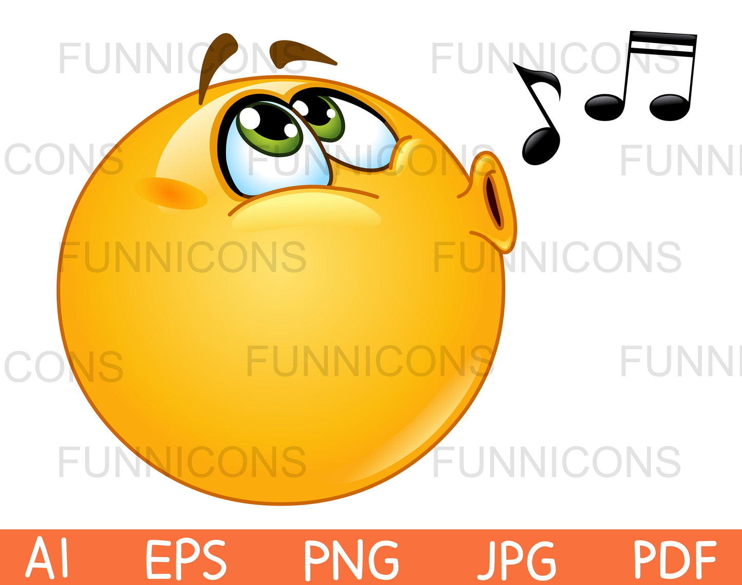 Emoji Whistling with Music Notes