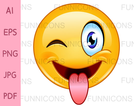 Emoji with Stuck out Tongue and Winking Eye