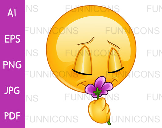 Emoji Smelling a Flower