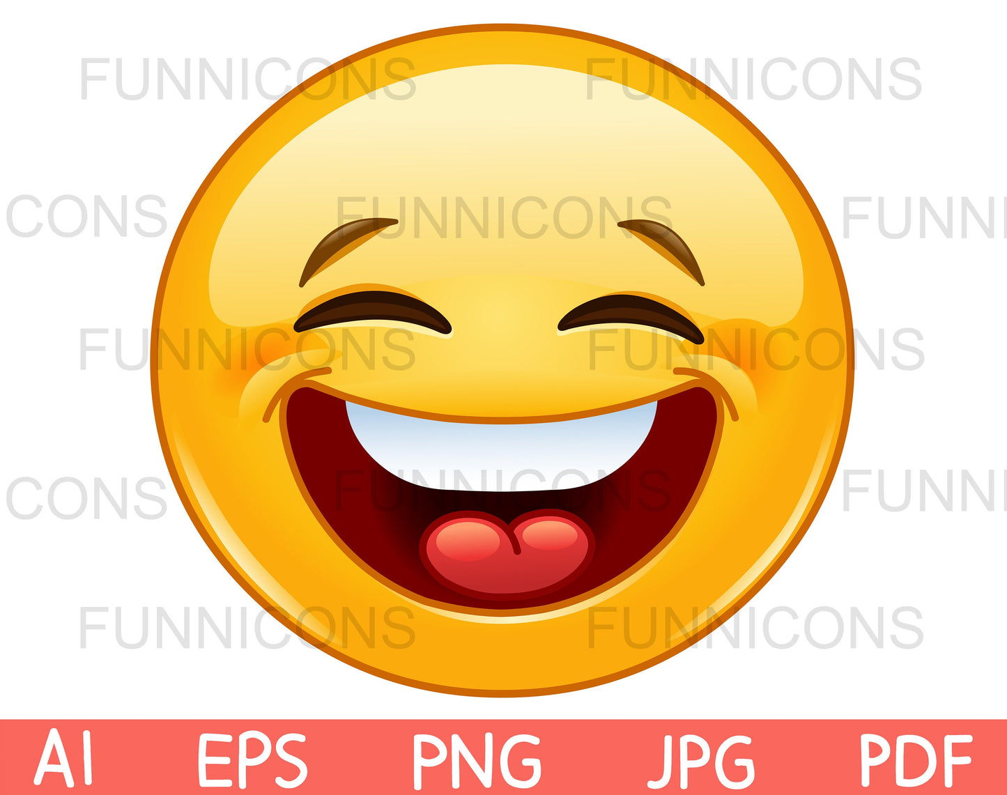 Happy Emoji Laughing with Closed Eyes