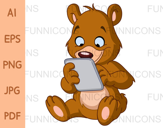 Sitting Teddy Bear using a Tablet PC
