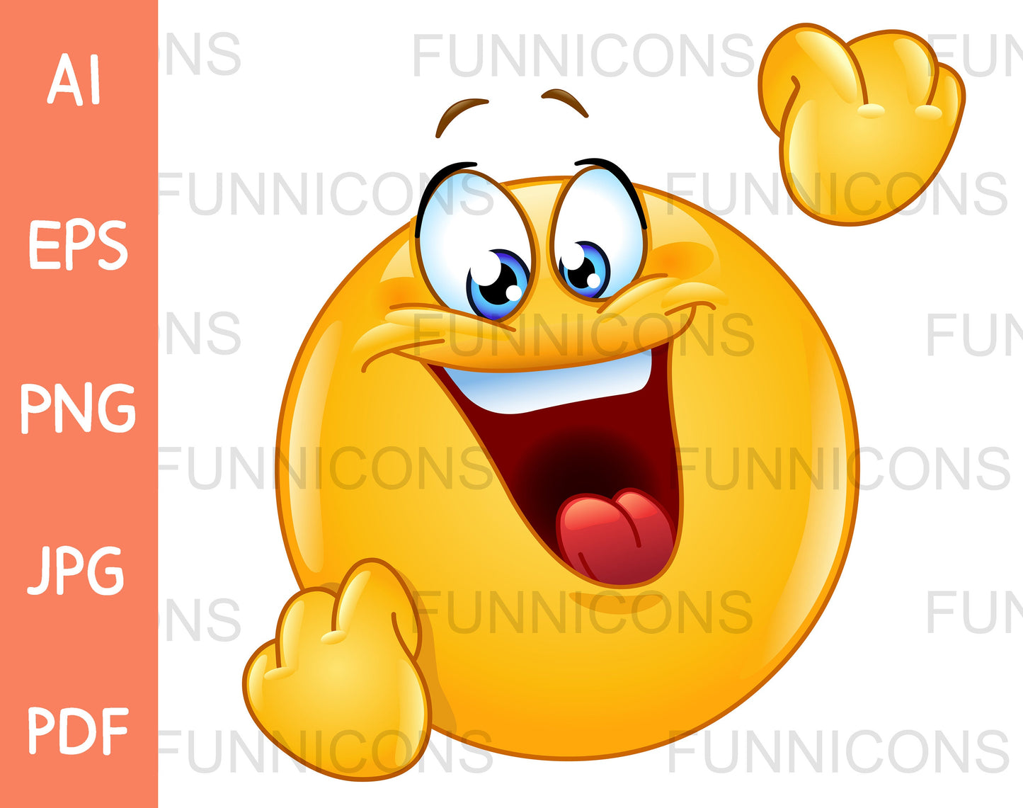 Happy Emoji Showing Celebration Gesture with Pumping Fists