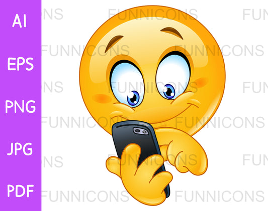 Emoji Texting, Surfing, Playing a Game, or Using an App on a Smartphone