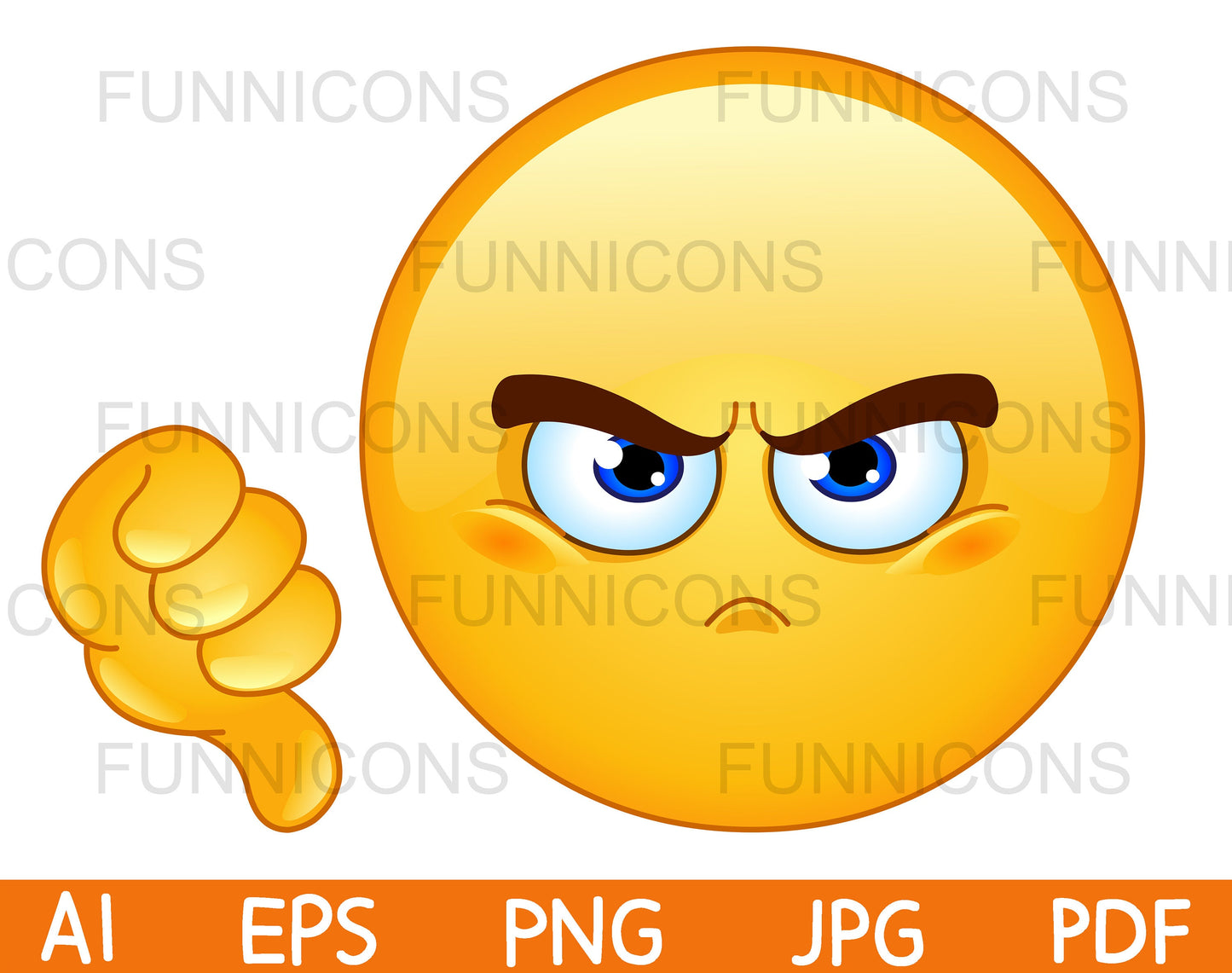 Emoji Showing Thumb Down, Dislike Gesture