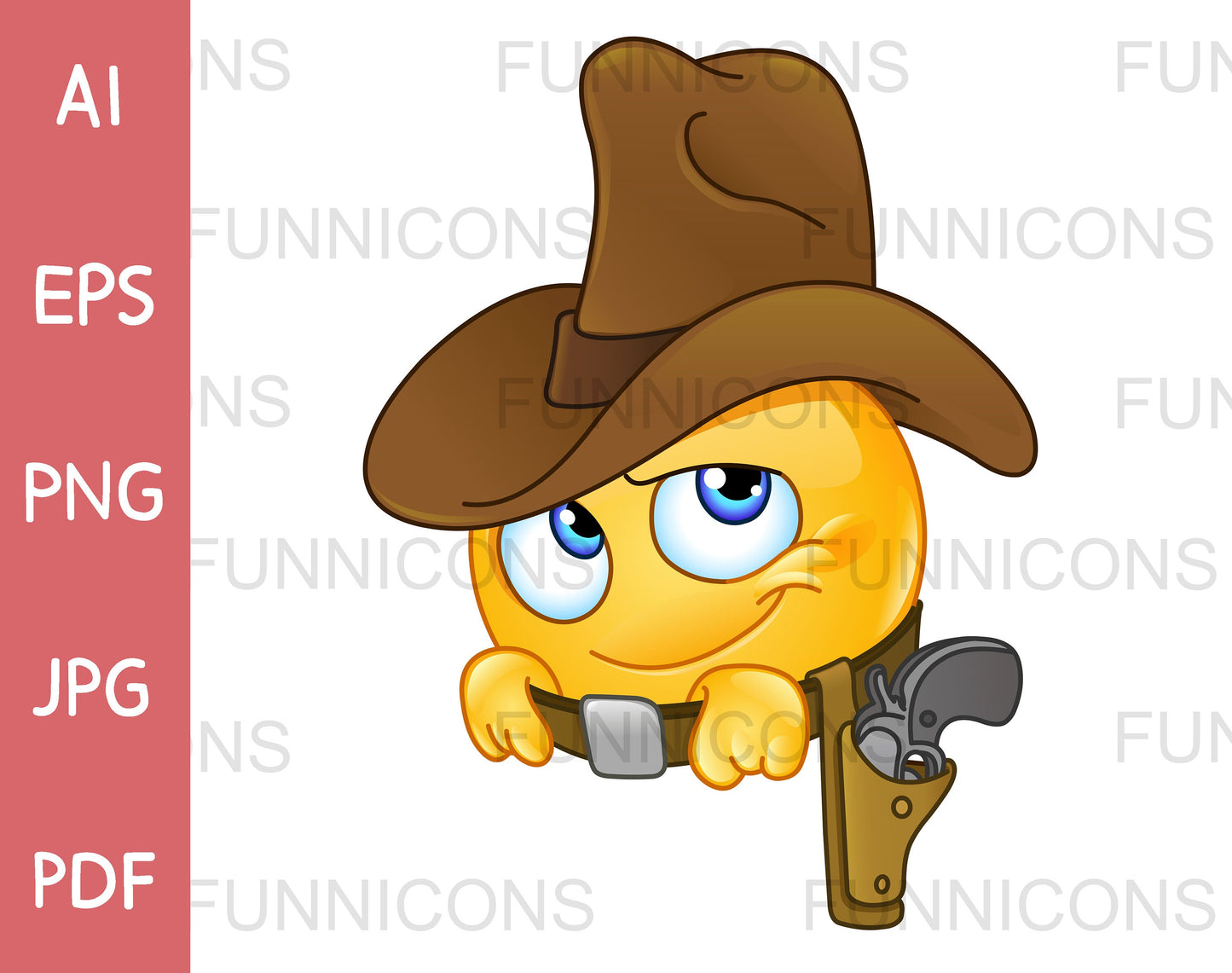 Smiling Emoji Cowboy