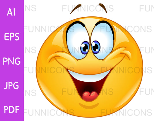 Happy Emoji with Crossed Eyes Squinting