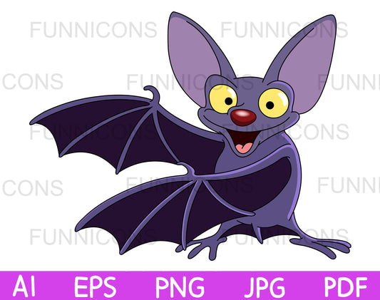 Happy Bat Vampire Presenting with his Wings