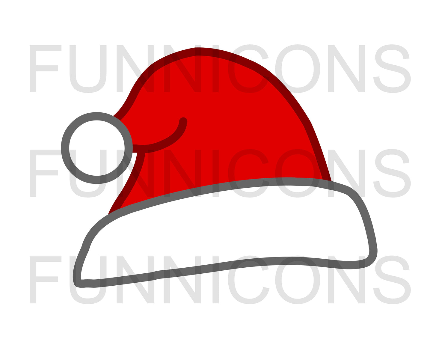 Christmas Big Bundle Cartoon of Santa Claus Hats Doodles Set