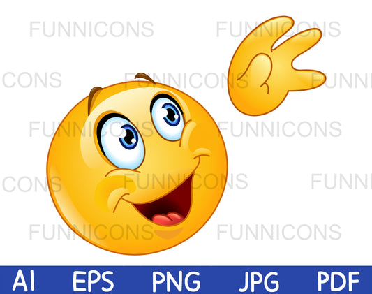 Emoji Waving Farewell up to the Sky