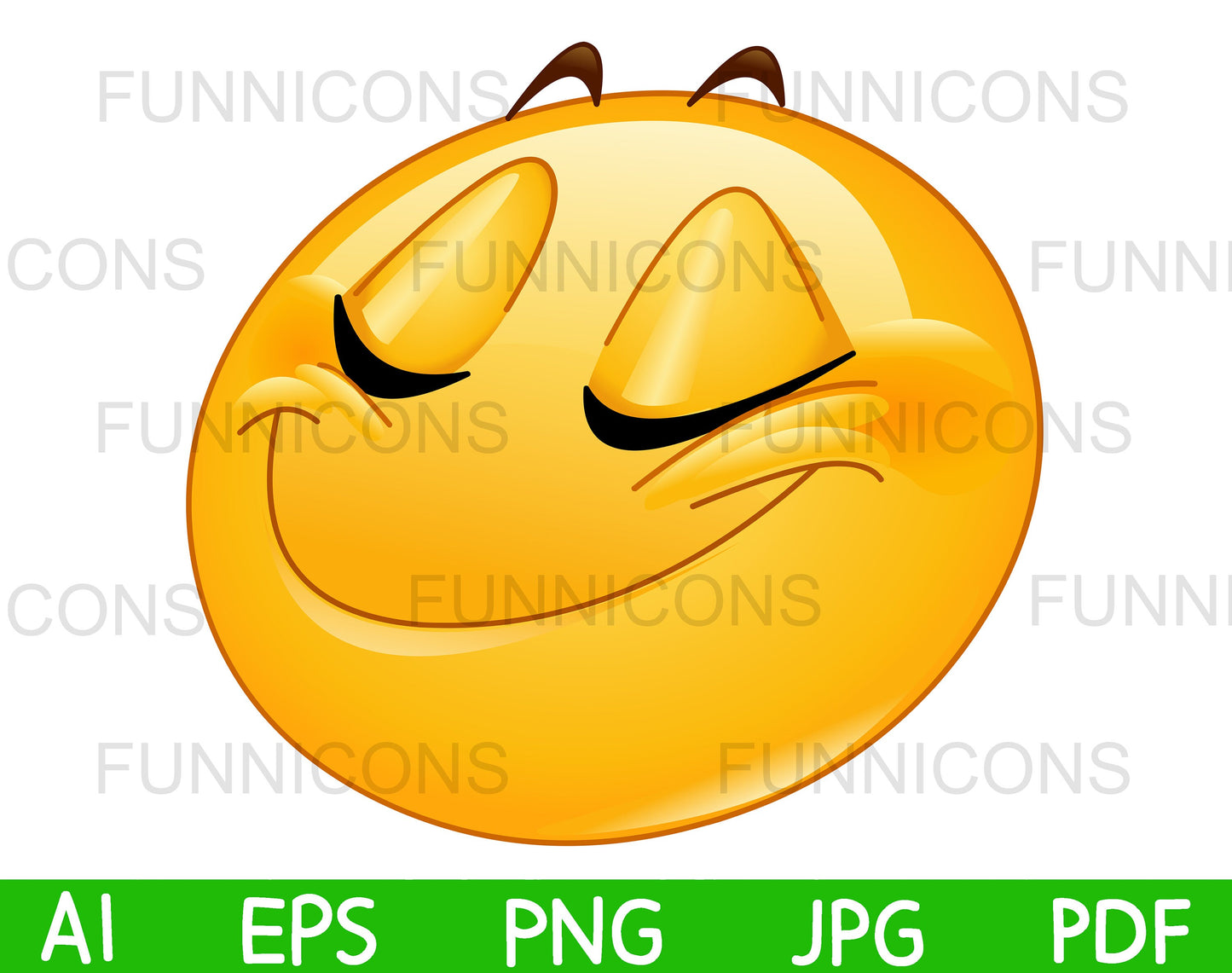 Emoji Smiling with Closed Eyes