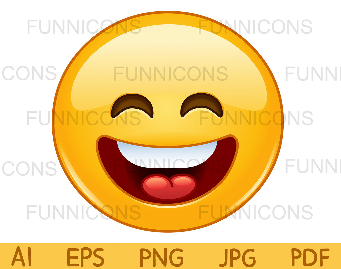 Smiling Emoji Face with Open Mouth and Smiling Eyes