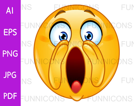 Emoji Holding Hands Near Mouth and Shouting Loud, Calling Someone
