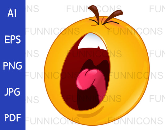 Angry Emoji Shouting or Screaming