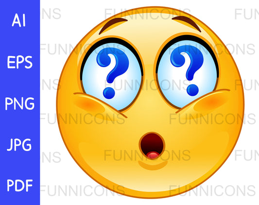 Emoji with Question Mark Eyes
