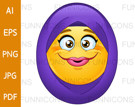 Muslim Female Emoji Wearing a Hijab.