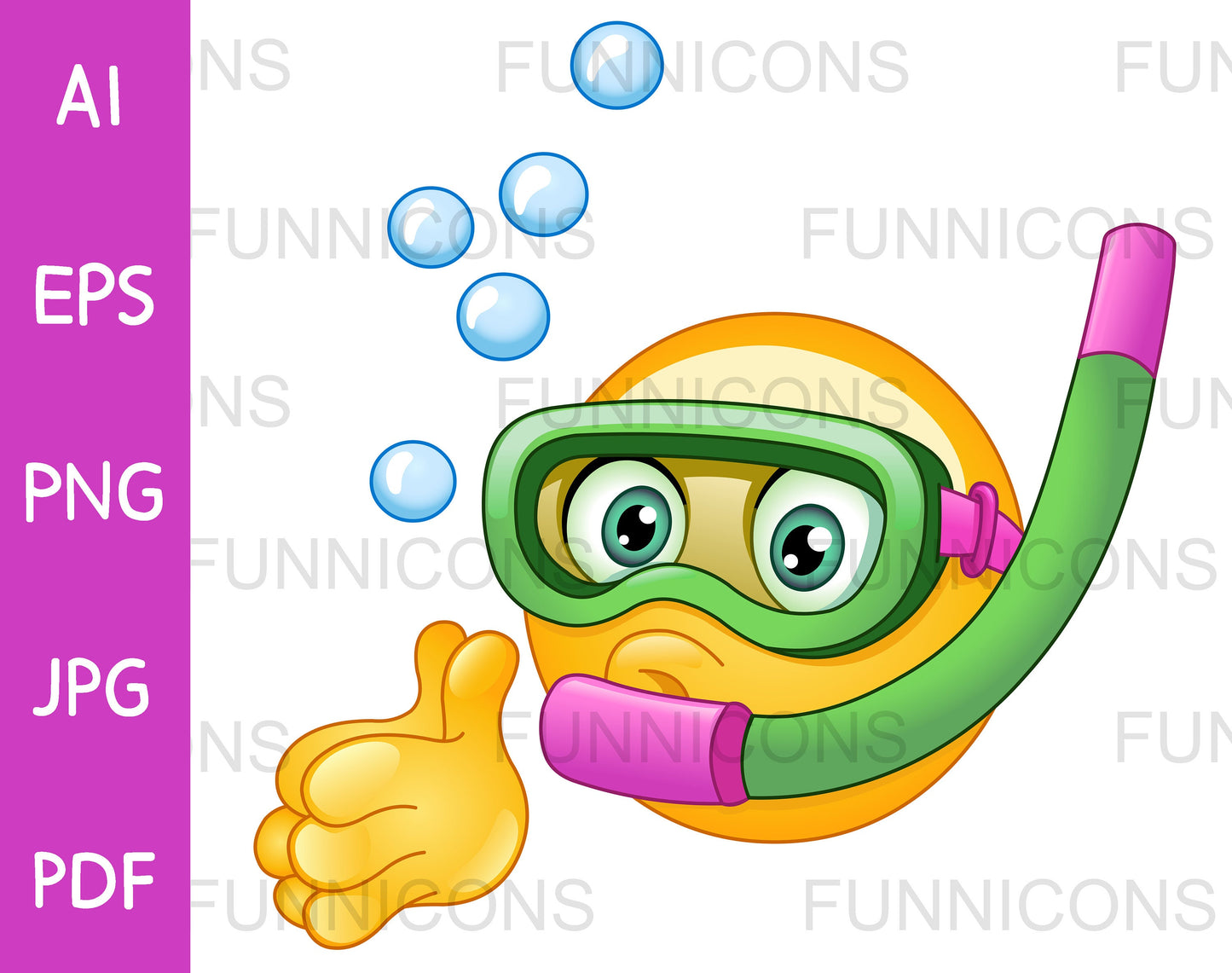 Emoji Snorkeling or Diving